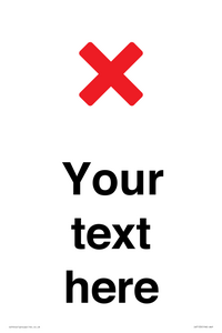 Custom plain background, red cross sign